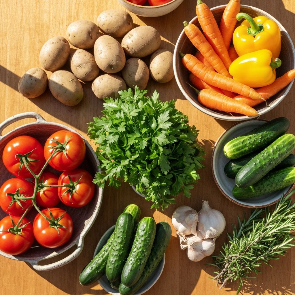 Fresh vegetables and healthy food